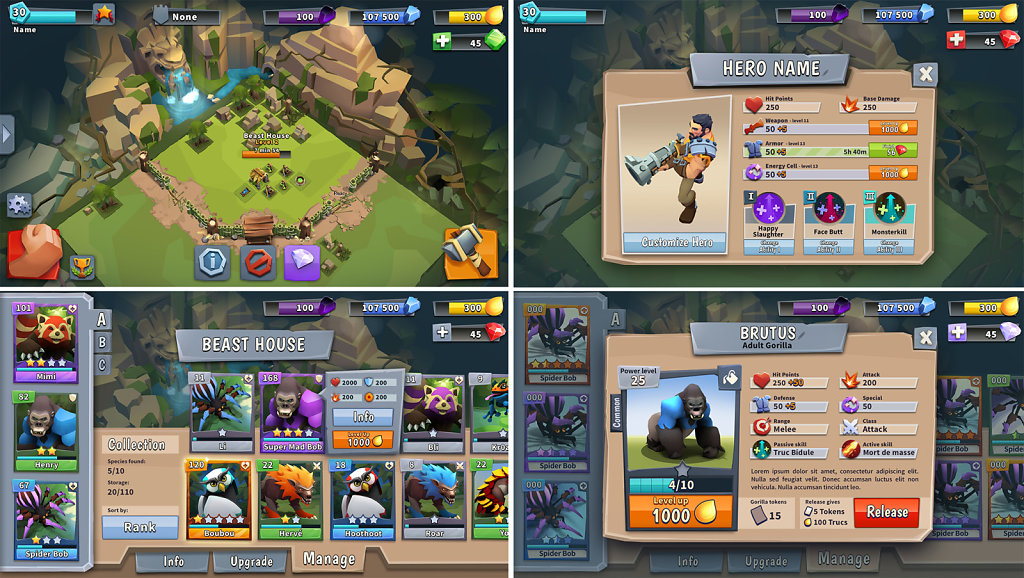Mobile Game UI - Wild Factions