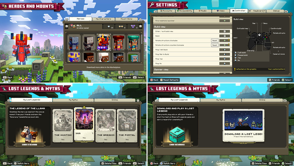 Front end UI/UX - Minecraft Legend